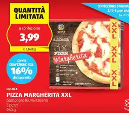 ALDI CUCINA pizza margherita xxl offerta