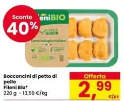 Eurospar Bocconcini di petto di pollo Fileni Bio offerta
