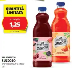 ALDI SAN BENEDETTO SUCCOSO arancia rossa/frutti rossi offerta