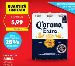 ALDI CORONA EXTRA birra 4,5% vol. offerta