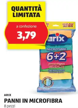 ALDI ARIX Panni in microfibra 8 pezzi offerta