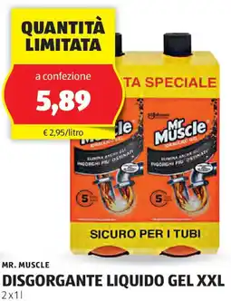 ALDI MR. MUSCLE Disgorgante liquido gel xxl offerta