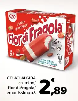 Conad Margherita GELATI ALGIDA cremino/ Fior di fragola/ lemonissimo x8 offerta