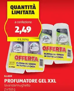 ALDI GLADE Profumatore gel xxl lavanda/mughetto offerta