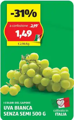 ALDI I colori del sapore uva bianca senza semi offerta