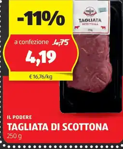 ALDI Il podere tagliata di scottona offerta