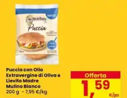 Eurospar Puccia con Olio Extravergine di Oliva e Lievito Madre Mulino Bianco offerta