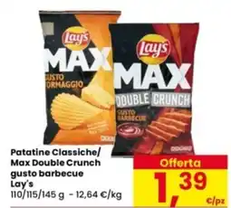 Eurospar Patatine Classiche/ Max Double Crunch gusto barbecue Lay's offerta