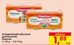 Eurospar Omogeneizzato alla carne gusti assortiti Plasmon offerta