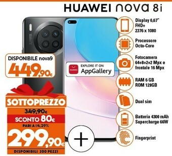 Expert Nova 8i 16,9 cm (6.67") doppia sim 4g usb tipo-c 6 gb 128 gb 4300 mah nero offerta