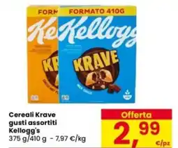 Eurospar Cereali Krave gusti assortiti Kellogg's offerta