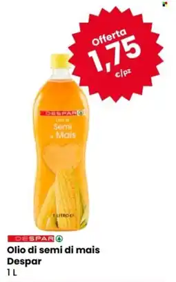 Eurospar Olio di semi di mais Despar offerta