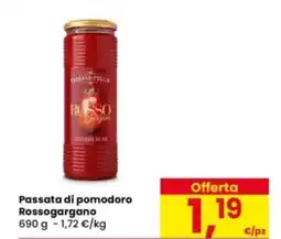 Eurospar Passata di pomodoro Rossogargano offerta
