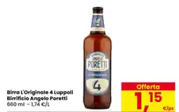 Eurospar Birra L'Originale 4 Luppoli Birrificio Angelo Poretti offerta