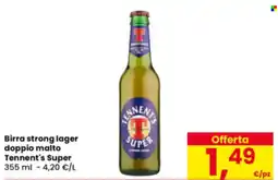 Eurospar Birra strong lager doppio malto Tennent's Super offerta