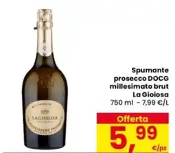 Eurospar Spumante prosecco DOCG millesimato brut La Gioiosa offerta