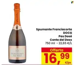 Eurospar Spumante Franciacorta DOCG Pas Dosé Conte del Doss offerta