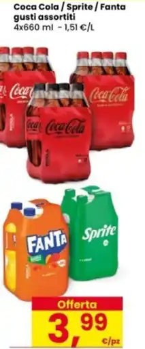 Eurospar Coca Cola / Sprite / Fanta gusti assortiti offerta