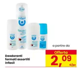 Eurospar Deodoranti formati assortiti Infasil offerta