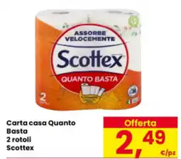 Eurospar Carta casa Quanto Basta 2 rotoli Scottex offerta