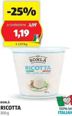 ALDI Bonla ricotta offerta