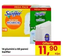 Eurospar 14 piumini o 60 panni Swiffer offerta