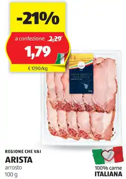ALDI REGIONE CHE VAI ARISTA arrosto offerta