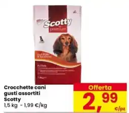 Eurospar Crocchette cani gusti assortiti Scotty offerta