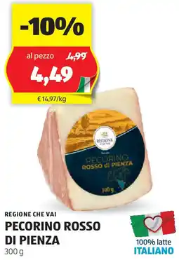 ALDI REGIONE CHE VAI Pecorino rosso di pienza offerta