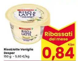 Eurospar Riso&latte Vaniglia Despar offerta