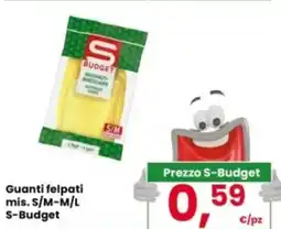 Eurospar Guanti felpati mis. S/M-M/L S-Budget offerta