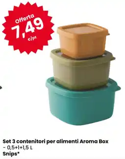 Eurospar Set 3 contenitori per alimenti Aroma Box Snips offerta