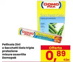 Eurospar Pellicola 2in1 o Sacchetti Gelo tripla protezione misure assortite Domopak offerta
