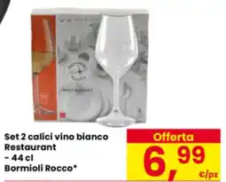 Eurospar Set 2 calici vino bianco Restaurant Bormioli Rocco offerta