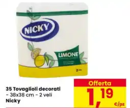 Eurospar 35 Tovaglioli decorati Nicky offerta