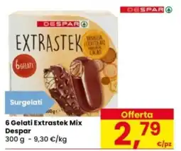 Eurospar 6 Gelati Extrastek Mix Despar offerta