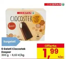 Eurospar 6 Gelati Ciocostek Despar offerta