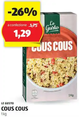 ALDI LE GUSTO cous cous offerta
