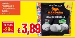 Famila MANDARA mozzarella di latte di bufala offerta