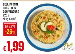 Famila BELLIPRONTI COUS COUS CON VERDURE offerta
