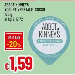 Famila ABBOT KINNEYS YOGURT VEGETALE COCCO offerta