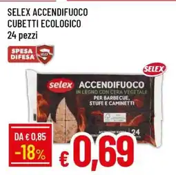 Famila SELEX ACCENDIFUOCO CUBETTI ECOLOGICO offerta