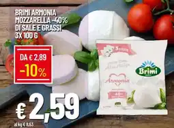 Famila BRIMI ARMONIA MOZZARELLA -40% DI SALE E GRASSI 3X 100 G offerta