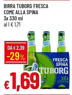 Famila BIRRA TUBORG FRESCA COME ALLA SPINA offerta
