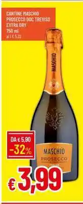 Famila CANTINE MASCHIO PROSECCO DOC TREVISO EXTRA DRY offerta