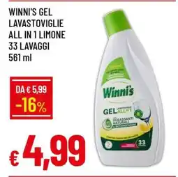 Famila WINNI'S Gel Lavastoviglie All in 1 Limone offerta