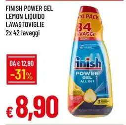 Famila FINISH POWER GEL LEMON LIQUIDO LAVASTOVIGLIE offerta