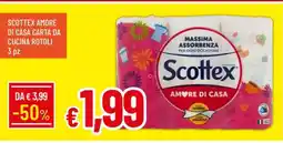 Famila SCOTTEX AMORE DI CASA CARTA DA CUCINA ROTOLI 3 pz offerta