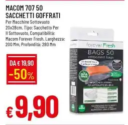 Famila MACOM 707 50 SACCHETTI GOFFRATI offerta