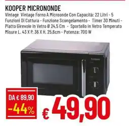 Famila KOOPER MICRONONDE offerta